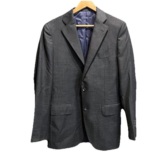 SuitSupply Gray Lazio Single Breasted Pure Wool S110 Slim Cut Blazer Size 40L - Picture 1 of 7